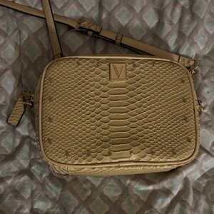 Victoria's Secret Black and Gold Striped Bag